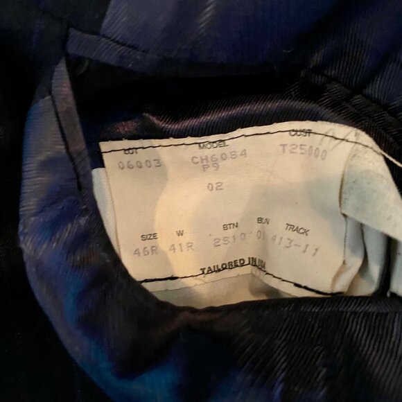 Blue Pin Striped 2 Button Blazer Sports Jacket Size Men's 46R - Picture 4 of 4